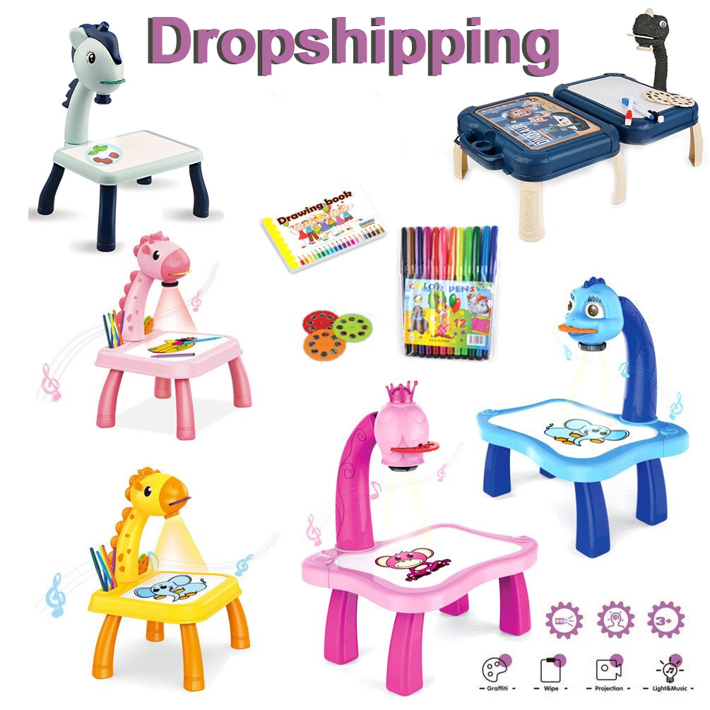LED Projector Art Painting Table for Kids Adeeba's Collection